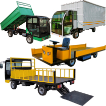 Electric flatbed truck Factory four-wheeled truck pull cargo warehouse truck High-power transfer truck factory turnover inverted truck