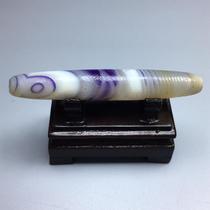 Antique collection Old goods Old Agate (wrapped silk Tianye Tianzhu) Old material pendant pendant old ancient beads