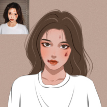 Hand-painted Avatar custom painting Avatar manuscript Live Photo turn hand-painted couple comics WeChat avatar design