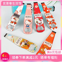 Cute beer bottle opener soda cap ktcat personality bottle starter Cartoon creative magnetic refrigerator sticker home