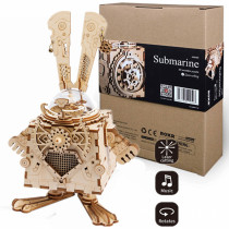 If State Machine Rabbit 3d Solid Wood Assembled Model Handmade Wooden Jigsaw Puzzle Eight Soundbox Musical Case Jigsaw Puzzle
