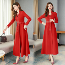 Chinese style womens clothing 2021 spring and autumn new temperament slim and thin embroidered jacket female long ethnic style outer cloak tide