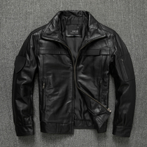 2021 New Air Force flight suit first layer cowhide leather leather leather mens bomber jacket plus size coat