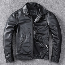Mulhollandau Xtreme classic first layer soft calfskin leather leather Mens slim leather jacket casual jacket