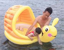 Portable water swimming surface girl swimming pool floating bed outdoor hovercraft Black Swan snail thickened Beach