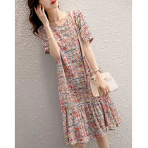 Casual Resort Wind Flower Dress 2023 Summer New Small - Less - Printed Printed Small Design Dress