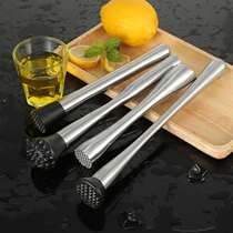 Stainless Steel Lemon Hammer Press Juice Stick Fruit Juice Bar Crushing Stick Milk Tea Shop Supplies Cocktail Crushing Hammer Ice Hammer