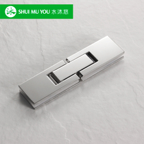 Cast 304 stainless steel glass door hinge frameless door bathroom clamp shower room hinge J180 degree matte mirror light