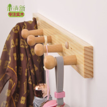 Creative Solid Wood Entrance Examination Room Wall-mounted Coat Hook Door Rear Hanging Bag Hook Gates Wall Hung Hanger Drain Hook Free Of Punch