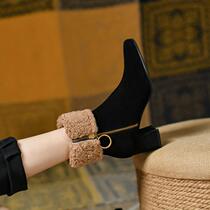 This issue of heavy recommended self-retention ~ chao warm @ winter new boots side zipper universal Martin boots thickened