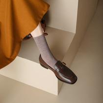 Wear on the feet of Beauty ~ elect your stylish charm @ Low Gang Heel Small Leather Shoes Womens Head Lefu Shoes