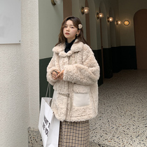 2021 Winter new Korean version of imitation fur warm loose thick fur one coat lamb velvet coat women
