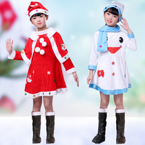 Christmas set for girls Christmas dress Christmas dress Christmas performance New Year snowman costume Santa Claus dress costume