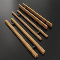 glass door handle easy door handle solid wood door handle with frame pushing ramen handle modern log handle