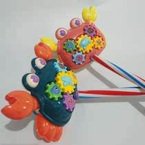 Baby puzzle toddler trolley baby push music Bell dog airplane crab kid toy
