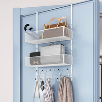 Punch-free door rear adhesive hook hanger storage rack door entrance bedroom door on artifact clothes rack room