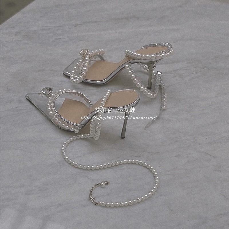 2020 spring and summer new water drill sexy womens summer shoes high heels comfortable feet Oh