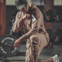 Muscle mens set running gym sports autumn tights spring and autumn basketball training quick-drying clothes slim trousers