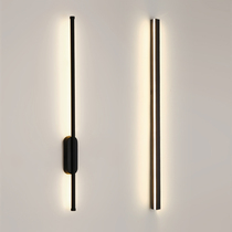 Simple modern grille lamp living room TV background wall lamp bedroom headlamp long bar minimal wall lamp
