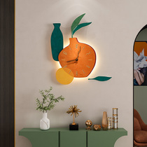 Modern minimalist personality fashion clock hanging clock living room home clock hanging wall Nordic light extravagant creative atmosphere hanging table