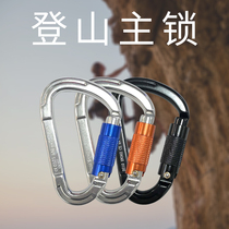 Professional D Type Automatic Lock O Type Aluminum Alloy Outdoor Rock Climbing Main Lock Yoga Silver Color Climbing Safety Hook Speed Drop