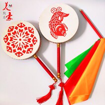 Happy fishing drum props fish drum fan drum Taiping drum celebration fishing drum childlike innocence drum rhyme Jingxi Taiping daughter drum