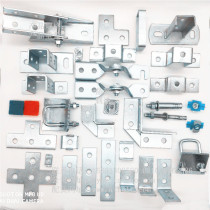 Photovoltaic bracket seismic accessories C- shaped steel fittings connector L-type T-shaped cross right angle galvanized angle code full set