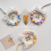 Sea Citer Hand for creativity Ping An Happy car hanging decoration in car Rope Safety Fordiy Car Pendant Material Bag