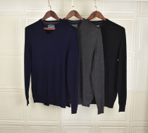 Beauty mens V-neck sweater merino wool thin business sweater winter pullover