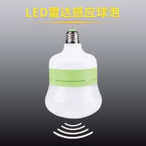 Super bright automatic led radar human body sensor light aisle corridor garage household infrared sound and light control smart bulb