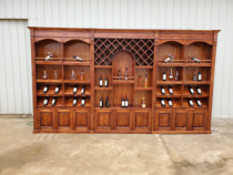 Red wine display counter winery Wine Cellar wine shop commercial shelf island display rack white wine rack solid wood customization