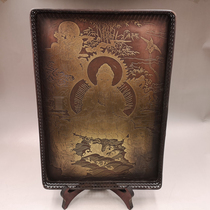 Antique miscellaneous collection antique plate Guanyin plate fruit plate Handicraft ornaments