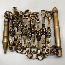 Antique miscellaneous antiques collection of past dynasties nine-section whip Zhong Kui nine-section whip martial arts crafts ornaments