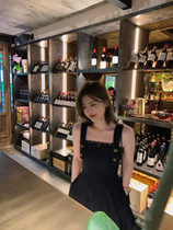 ASM ANNA ◆ Classic Miss Kelly skirt ~ one-word collar lace strap dress female summer waist skirt