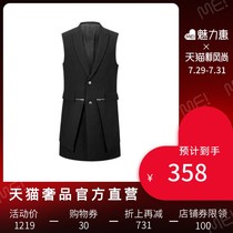CREAZIONI black sleeveless mens blazer vest high-end fashion brand