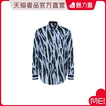 KENZO2021 winter multicolor cotton print mens long sleeve shirt
