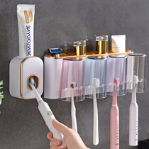 Toothbrushing shelve toothbrushing cup gargling wall-style toilet-free wall-mounted wall-mounted mesh red containing frame dental cylinder suit