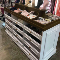 Wooden paint lingerie shop display case panties counter double-sided mid-island shelf pants display cabinet products display cabinet