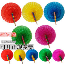 May Day hand-over flower props School phalanx large gymnastics hand-to-hand props Games opening ceremony color-changing fan flowers