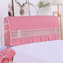 Bedside cover bed head cover dust cover 1 5m bed 18 m bed simple cotton clip removal and washing soft bag European solid wood protective cover
