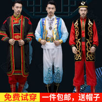 Xinjiang Uygur clothing male adult Kazakh dance performance clothing ethnic clothing ethnic minority performance clothing