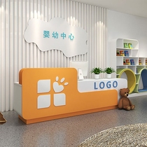 Early education front desk Art school reception desk Childrens education training course Bar table Kindergarten paint front desk customization