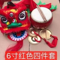 Dance lion head children dance lion lion lion dance 6 inch 8 inch lion wake up lion dance Foshan lion dance kindergarten performance toy