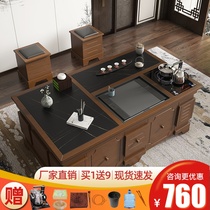 Fire stone Kung Fu tea table and chair modern rock board tea table tea set set one living room home office tea table