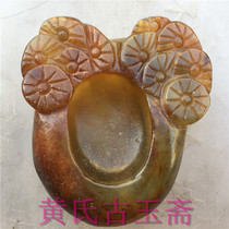 Ancient jade antique and antique jade walls made of old Xiu jade hands to put the pieces at the mercy of the bungaloo and the ink-stone ink stone slab of the four precious stones