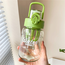 ins summer lovely fresh sports water glasses male and female students small portable space plastic cups with strainer minimis