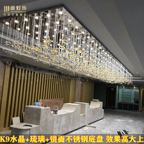 Hotel engineering Crystal lighting Banquet Hall Custom lobby Sales Department Sand table Maple Leaf Butterfly bird Art glass