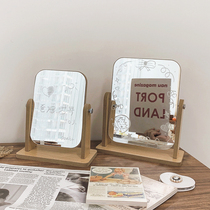 Net Red Ins Wind Mirror Home Small Student Dormitory Office Desktop Desktop Large Size Makeup Mirror Female Portable