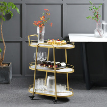 Nordic mobile food delivery car hotel dessert car tea truck double-layer three-layer wine truck beauty trolley cake cart