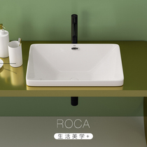 Lejia bathroom ROCA semi-embedded washbasin ceramic basin toilet square wash basin
